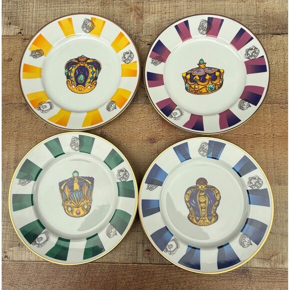 Vintage Neiman Marcus Royal Crown Set of 4 Dessert Plates Japan California 8.25 - Picture 1 of 9